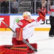 COLOGNE, GERMANY - MAY 14: Denmark's George Sorensen #39 attempts to make a glove save during preliminary round  action against Sweden at the 2017 IIHF Ice Hockey World Championship. (Photo by Andre Ringuette/HHOF-IIHF Images)

